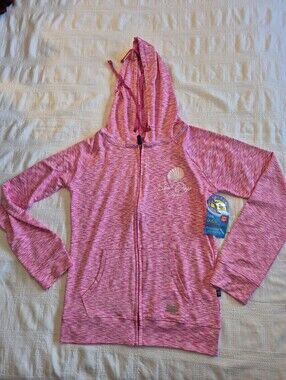 Banana Boat women's pink hooded Large activewear full zip up UPF 50+ NWT